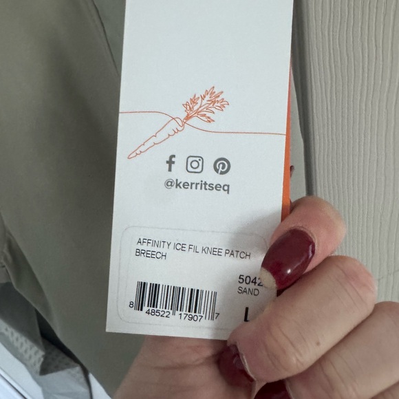 NWT KERRITS Women’s Affinity Ice Knee Patch Sand Riding Pants Large Breeches - Picture 6 of 16